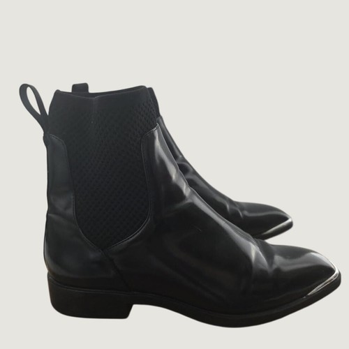 Zara trf black patent sock - trf,