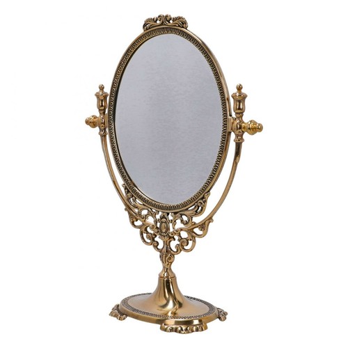 Miroir sur table laiton - miroir,