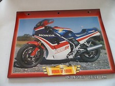 CARTE FICHE MOTO 1985 HONDA VF