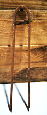 ANCIENNE  PINCE A BUCHE DE CHEMINEE 49.5 cm