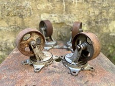 4 roues  Fonte de machine Outil ancienne Atelier Usine Vintage Industriel Indus