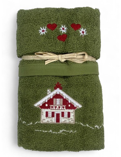 Serviette tyrolienne set green - serviette,