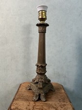 Pied De Lampe Tripode Napoléon 3 Régule Doré 