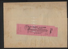 17 JAN 1902 : BANDE JOURNAL LA FRANCE ILLUSTREE CACHET JOURNAUX PARIS P.P 3