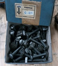   Vis  Fendue Bombée 6x40 Écrou Carré stock de quincaillerie NOS Lot De 20 