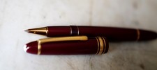STYLO ROLLER MONTBLANC MEISTERSTÜCK LE GRAND RESINE BORDEAUX  & PL. OR 18 CARATS