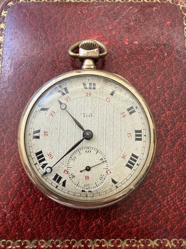 Trib pocket watch enamel dial - pocket,