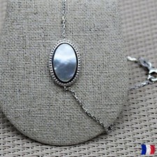 Bracelet Argent Nacre ovale
