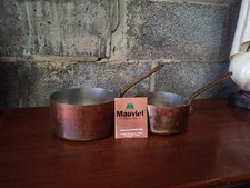 2 casseroles en cuivre étamés Mauviel France