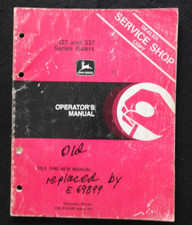 Manuel D'Utilisation Original JOHN DEERE 327 337 Série Presse Très Propre