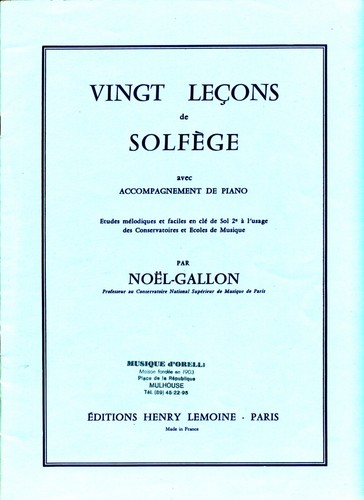 Vingt leçons solfège - solfège, avec