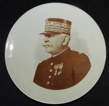 Assiette SARREGUEMINES Guerre 14-18 Cliché MELCY : JOFFRE (bel état)