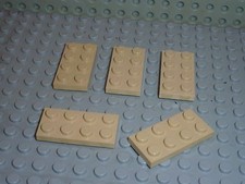 5 plaques plates 2 x 4 LEGO