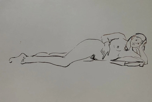 Superbe féminin drawing - nu,