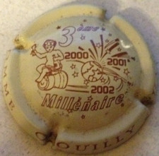 Capsule de champagne HOSTOMME M. cuvée du 3éme millénaire (29. crème et marron)