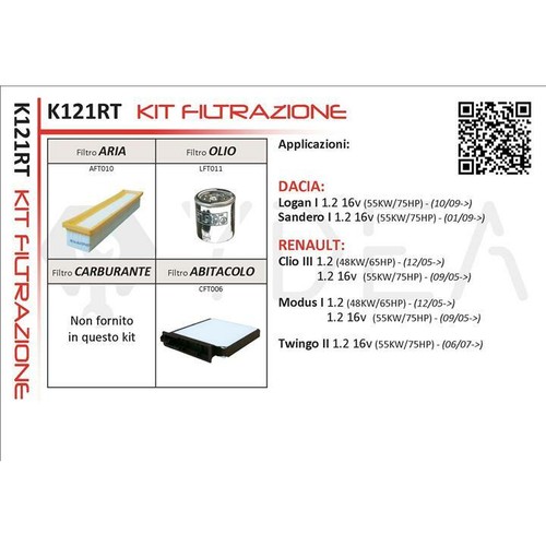 Kit filtres renault - kit,