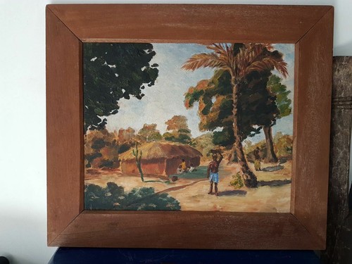 Painting signed peinture - painting, signed.