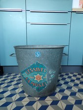 ANCIEN LESSIVEUSE BOULEUSE-ACIER GALVANISé-ZINC-Ø51.5cm