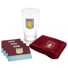 Aston Villa FC Mini Bar Set, Anniversaire, Noël, Cadeau, Marchandise Officielle