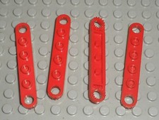 4 x LEGO TECHNIC Red Plates