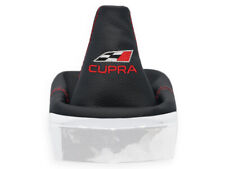 POUR SEAT IBIZA 6L 2002-2008 SOUFFLET LEVIER DE VITESSE EN CUIR BRODERIE ROUGE