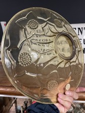 Coupe Art Deco Verre Moulé Vintage Design Ancien Cristal