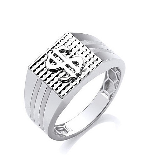 Bague homme signe dollar - signe, en