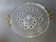 Ancien plat à tarte avec pied douche, vieux verre épais, déco cuisine vintage