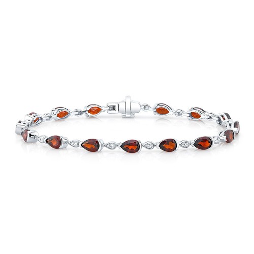 Bracelet poire grenat avec - bracelet,