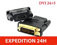 Adaptateur DVI-I 24+5 pins mâle vers HDMI femelle convertisseur DVI-I 1080P