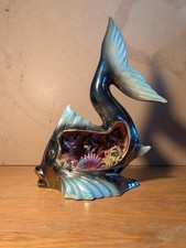 Lampe poisson vintage Céramique signé Cerart Monaco