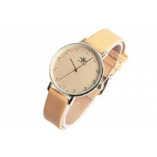 Montre Femme Strass Beige Boitier Argent Fantaisie Laly-Taille unique