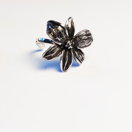 Bague fleur lys argent - de,