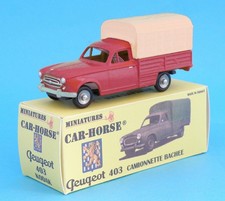 Car-Horse Peugeot 403 pick up baché rouge style Dinky cij jrd
