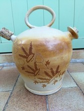 Rare Jarre à huile Ancienne en terre vernissée et bouchons en liège - XIXème