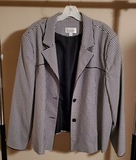 B&W Gingham Button Down Jacket