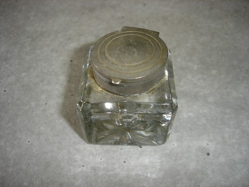 Encrier simple verre - en,
