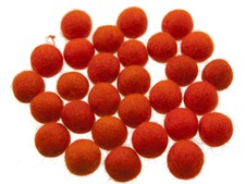 50 Perles Boules de Feutre Feutrine Naturelle Ø=2.1 Cm Nepal Orange  BO1