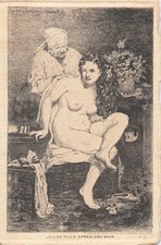 CP ILLUSTREE EAU FORTE JEUNE