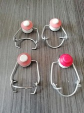 4 muselets bouchons capsules en porcelaine pour bouteille