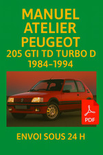 Manuel Atelier Peugeot 205 GTI