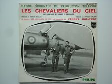 Johnny Hallyday 45Tours EP vinyle Les Chevaliers Du Ciel pochette noir et blanc