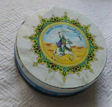 BOITE EN TOLE ORIENTALISTE , HALVA TURC S.A.C.O A ALGER 