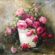 fleurs peinture huile sur