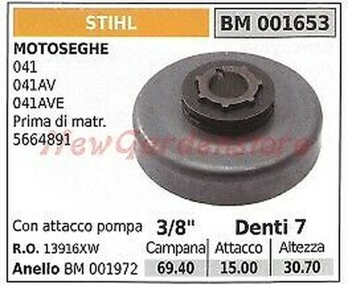 Pignon cloche embrayage scie - embrayage,