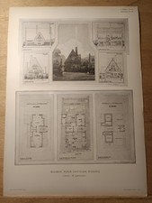 PLAN D'ARCHITECTE - M. LETROSNE - SOMME - MAISON POUR OUVRIER D'USINE