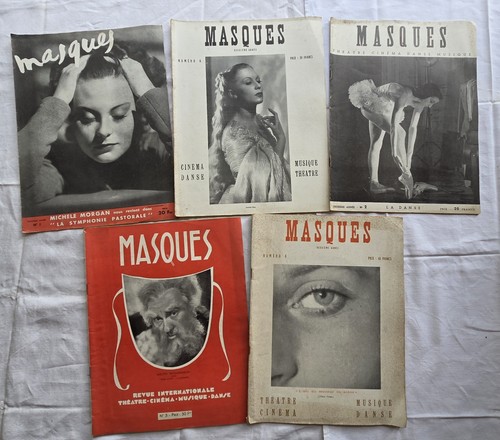 Lot masques revues - revues, théâtre