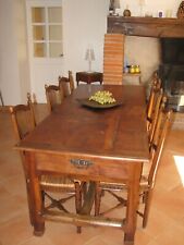 table de ferme et chaises provençales