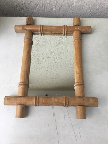 Miroir cadre bois bambou