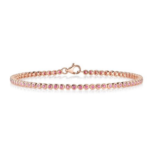 14k rose saphir tennis - or,